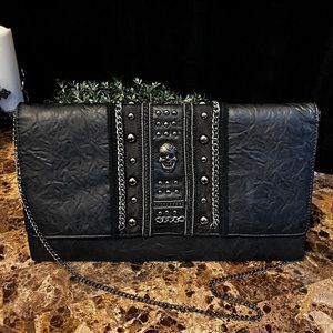 Torrid Studded Skull Clutch / Shoulder bag